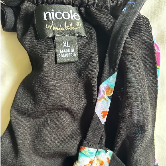 Nicole By Nicole Miller Sleeveless Floral Floor Length Dress - Size XL - Picture 3 of 3